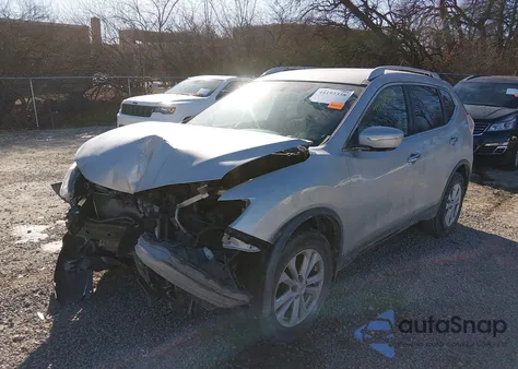 2015 Nissan Rogue Sv z USA, uszkodzony, nr VIN KNMAT2MV5FP514522